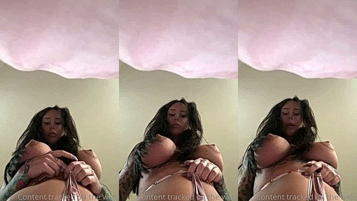 Alex Mucci showing off her big tits on camera