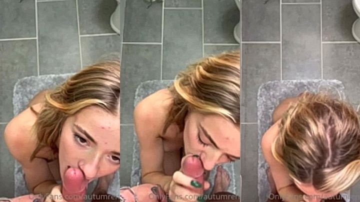 Autumren sucking nicely on a big dick in leaked video