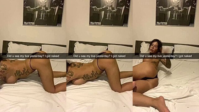 Alex Mucci shaking her ass on while wearing only panties