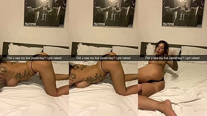 Alex Mucci shaking her ass on while wearing only panties