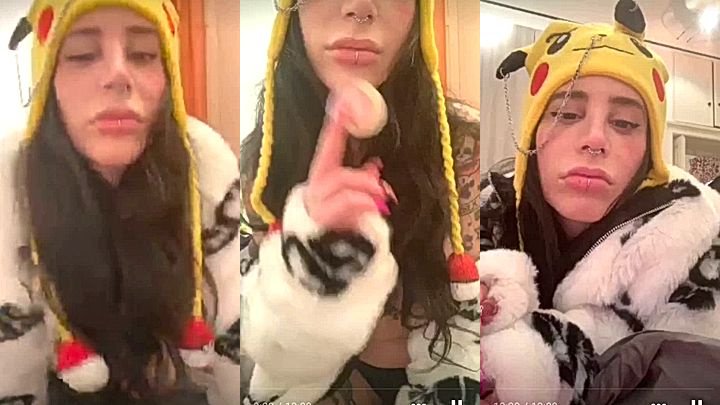 Alex Mucci singing and dancing with her tits out