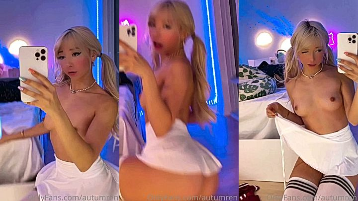 nudes Autumren taking a selfie showing off her small ass and tits