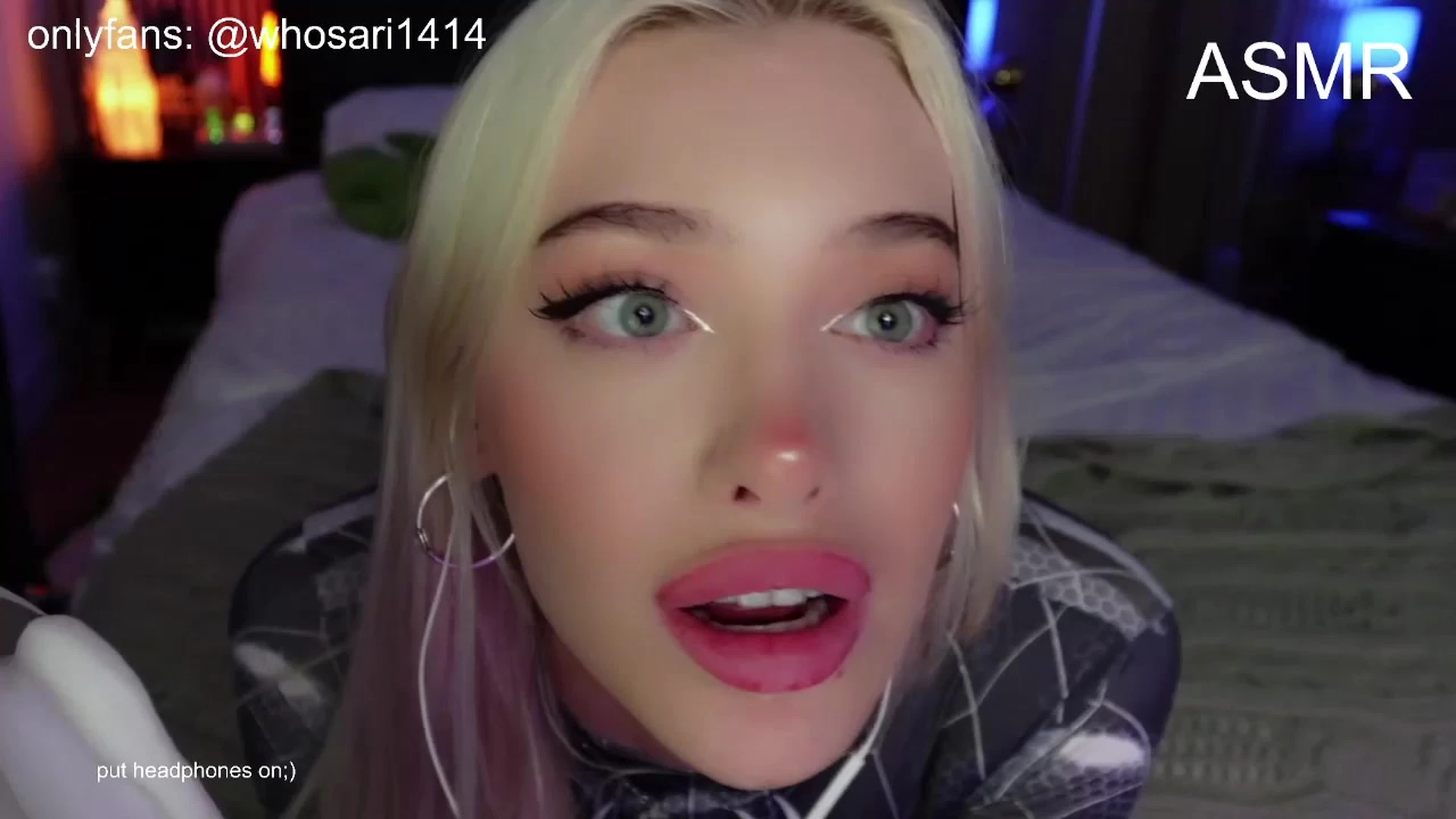 ASMR Ari Baby licking the microphone and making sexy sound