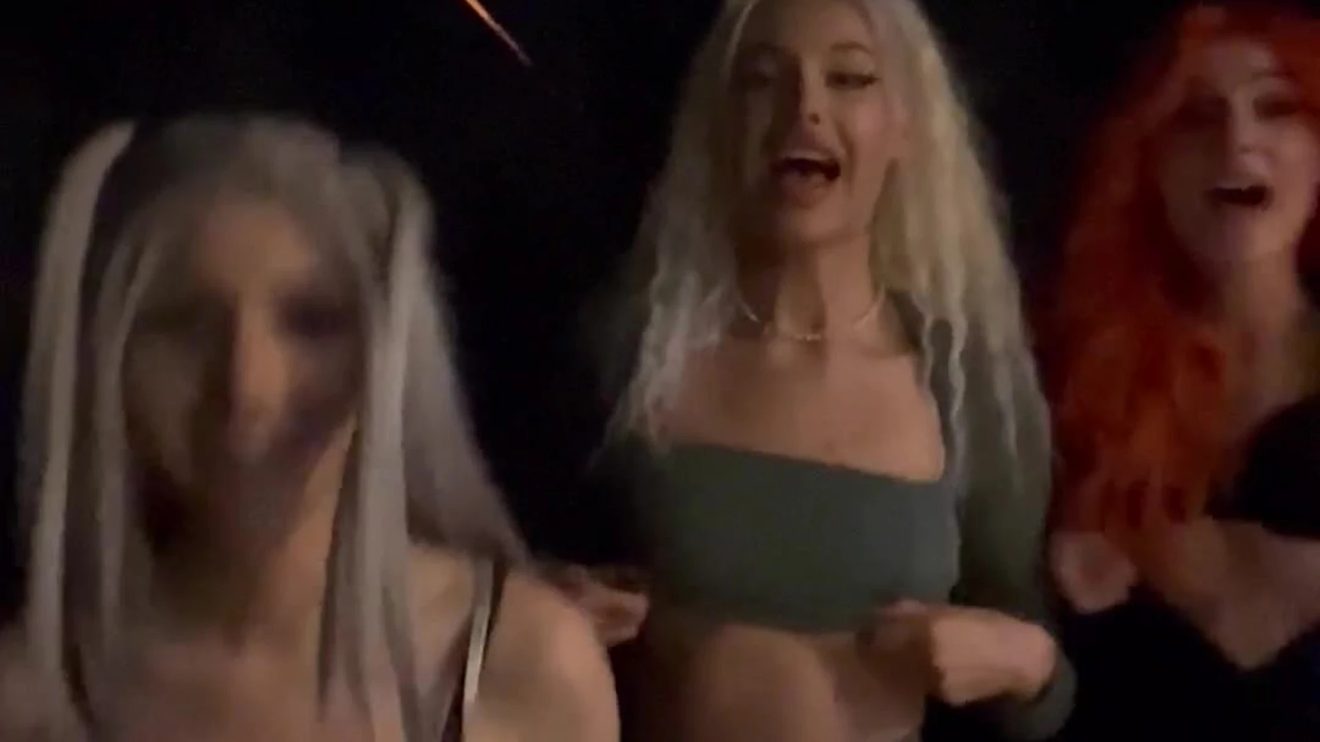 3 sexy models teasing with their tits on camera in Ari Baby leaked onlyfans video