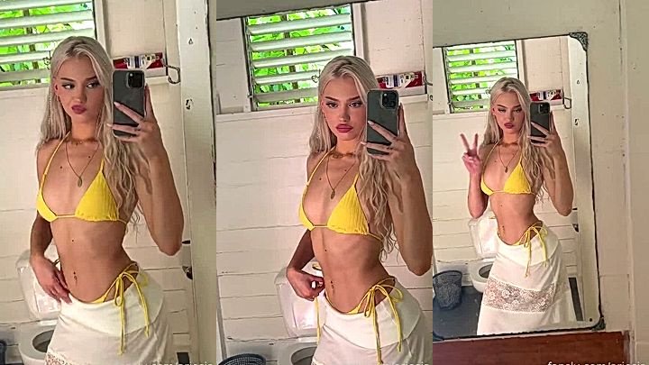 sexy slim model taking a selfie in onlyfans Ari Baby leaked video