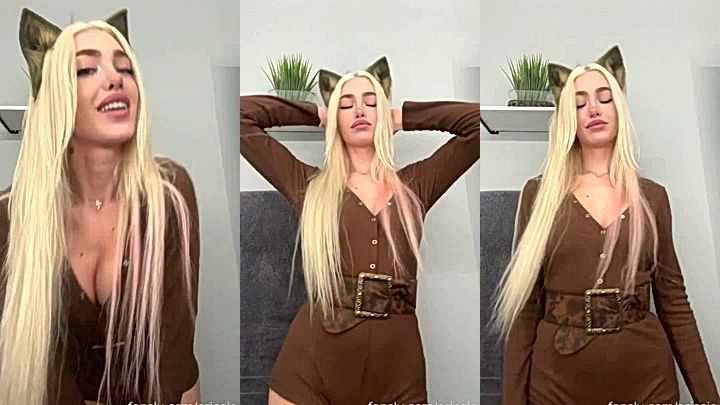 sexy Ari Baby dancing on camera wearing a custume