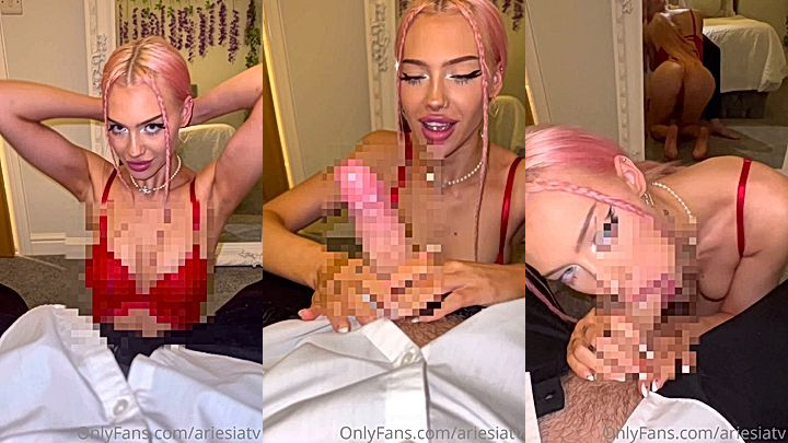 Ari Baby pulls out a huge dick and sucked it like a pro