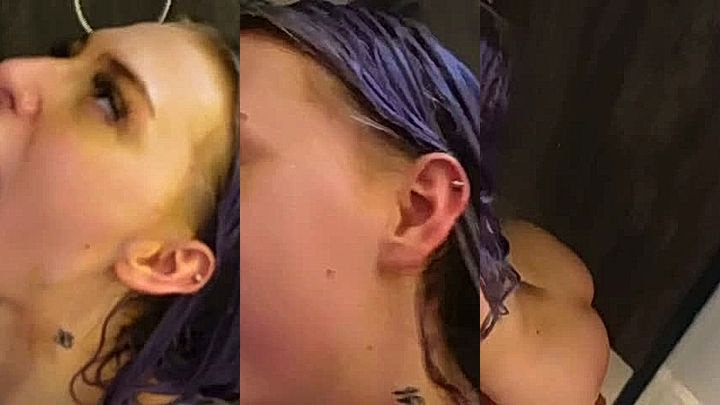 nude Ari Baby giving blowjob and handjob on camera