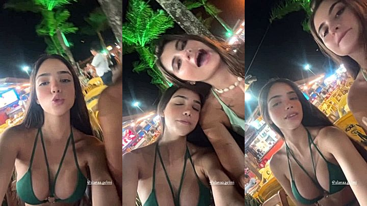 Giulia Rosa onlyfans taking a selfie wearing a lingerie outdoor