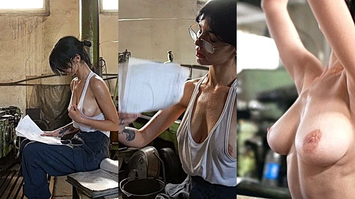 sexy Irena Ortega strip her top to expose her small tits on camera