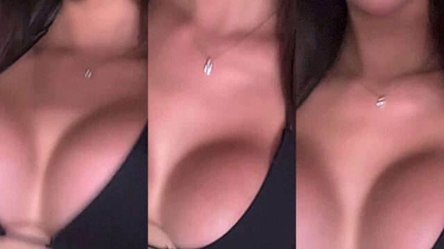 onlyfans sexy model Giulia Rosa shaking her tits on camera