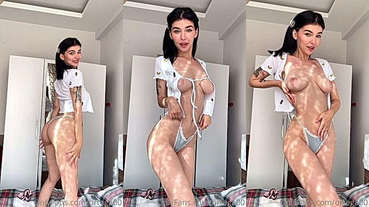 Irena Ortega dancing and shaking her slim hips on camera