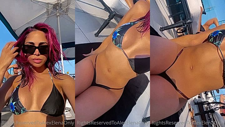 Alex Elena taking a selfie while wearing a sexy lingerie