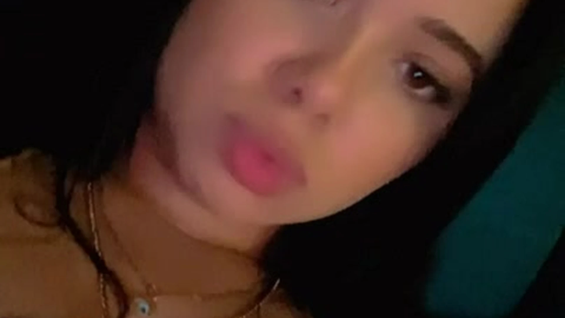 AudryAdames taking a selfie show her big tits popping out of her bra