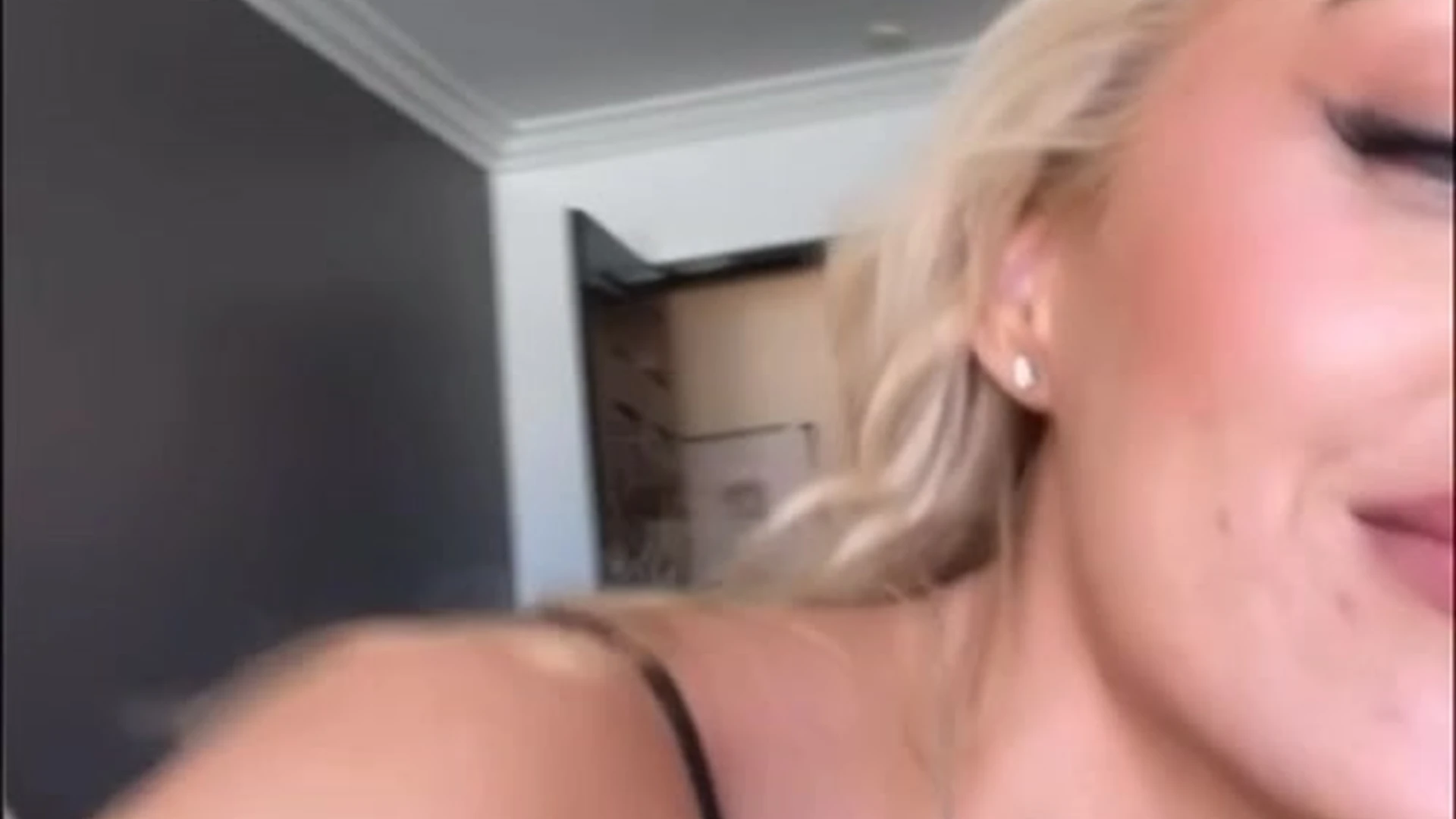 Charlotte Parkes onlyfans lying down on the bed showing her ass and body