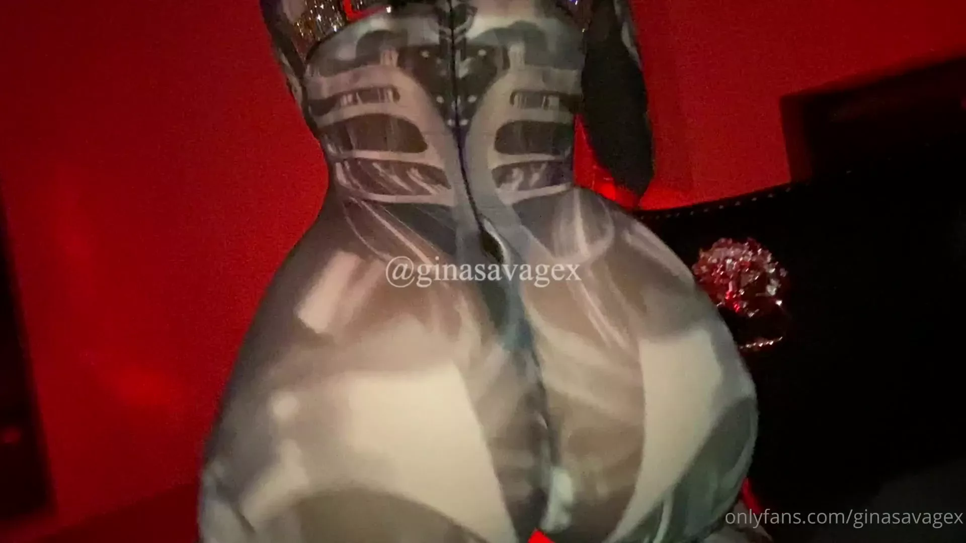 onlyfans Ginasavagex in a sexy dress dancing and shaking her big ass on camera