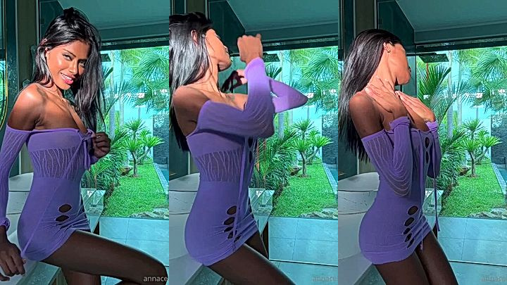onlyfans leaked tease video of Anna Celeste wearing a sexy dress