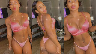onlyfans model Qimmah Russo dancing and showing off her small ass in a sexy lingerie
