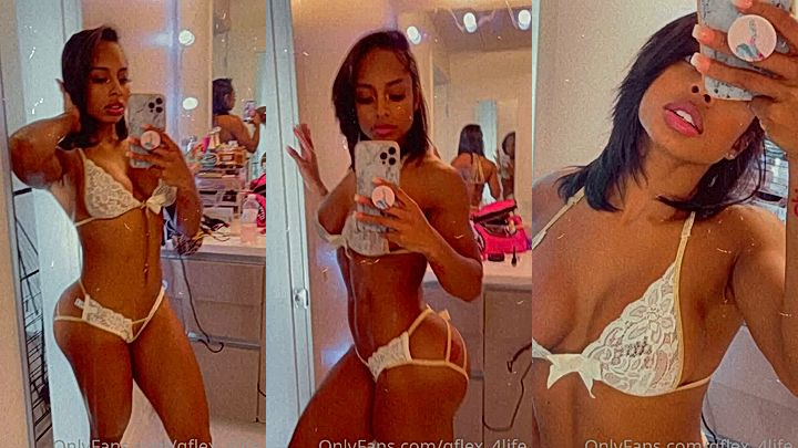 onlyfans leaked tease video of Qimmah Russo taking a selfie i a sexy lingerie