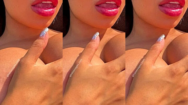 Ginasavagex playing with her big tits in onlyfans leaked solo video
