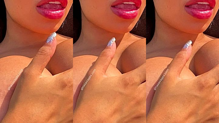 Ginasavagex playing with her big tits in onlyfans leaked solo video
