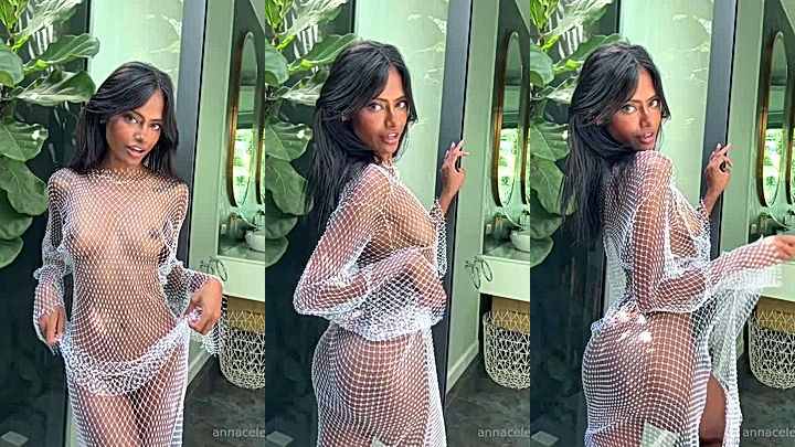 onlyfans leaked video of Anna Celeste in a sexy transparent dress