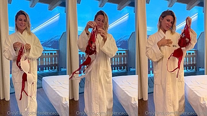 federicacorona strips her robe to show off her body in leaked video