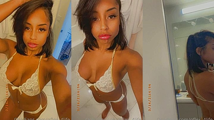 Qimmah Russo nude taking a selfie in a sexy lingerie