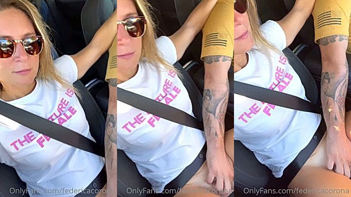 onlyfans leaked video of federicacorona getting her pussy played with in the car