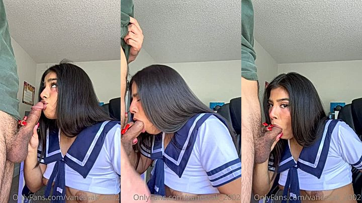 444vanessa giving a perfect blowjob on newly leaked onlyfans video