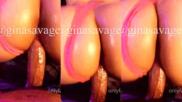 onlyfans leaked sextape of Ginasavagex fucking a dick in reverse cowgirl position
