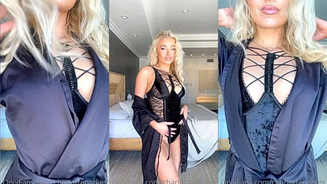 onlyfans Charlotte Parkes taking a selfie showing her ass