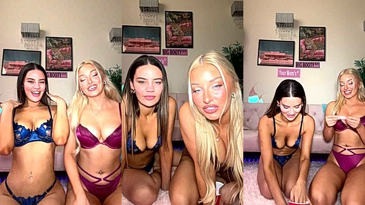 Charlotte Parkes in sexy lingerie  licking each others ass