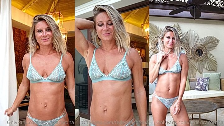 onlyfans leaked tease video of federicacorona posing in a sexy lingerie