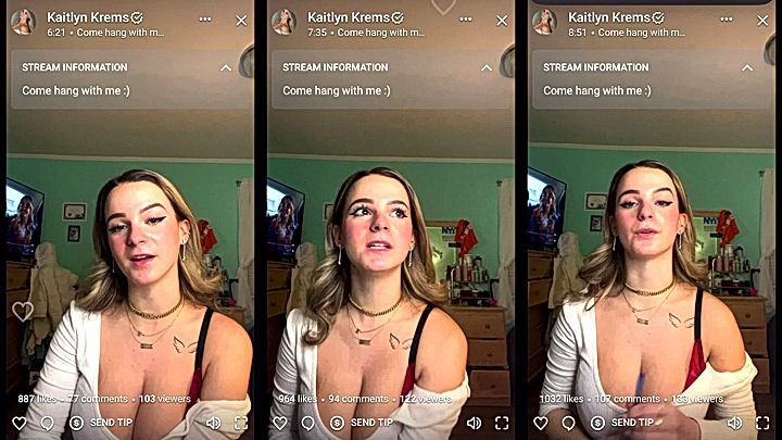 Kaitlyn Krems hanging out with fans on newly leaked onlyfans video