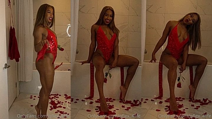 Qimmah Russo slow motion video posing in a sexy lingerie