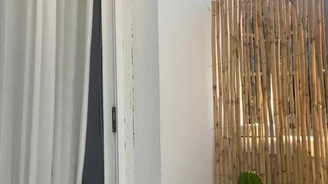 nude federicacorona blow drying her hair naked on camera