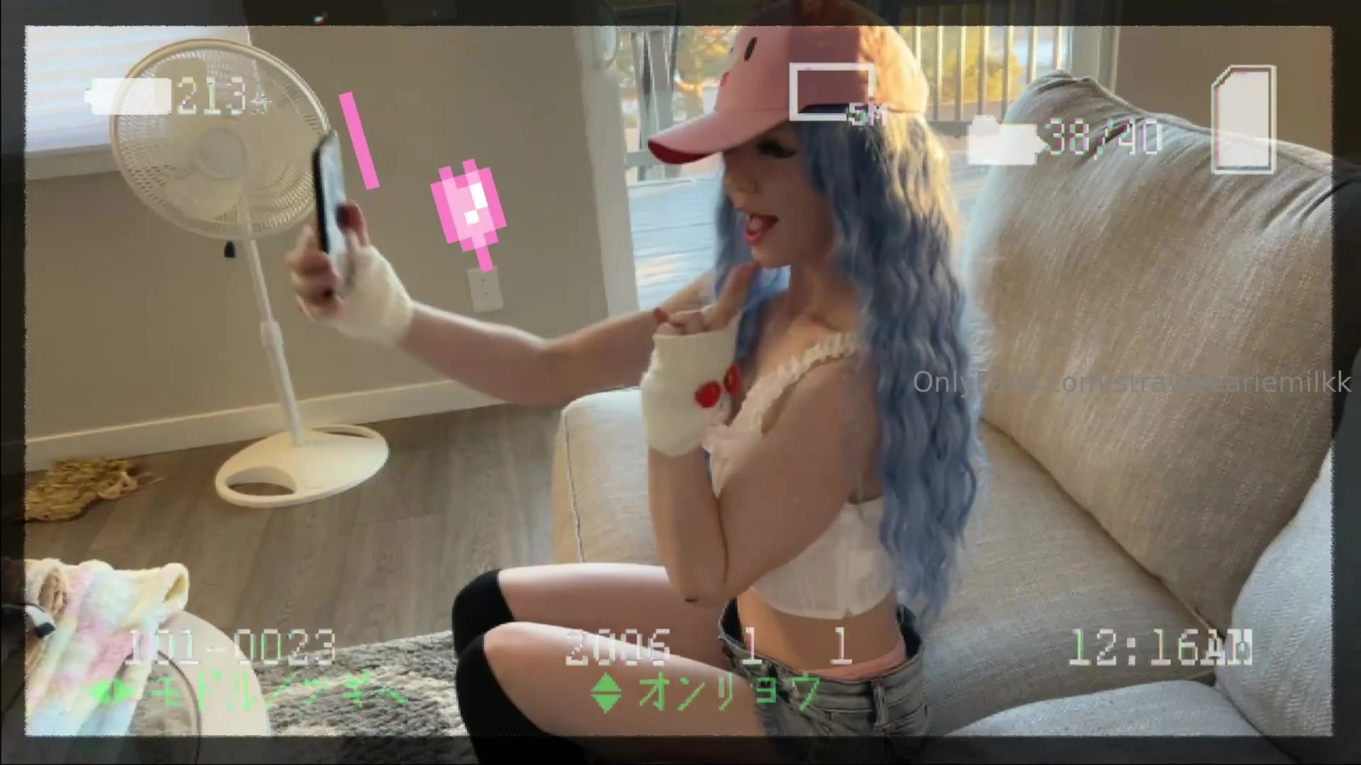 onlyfans leaked xxx video of Strawbeariemilkk showing her tits and ass