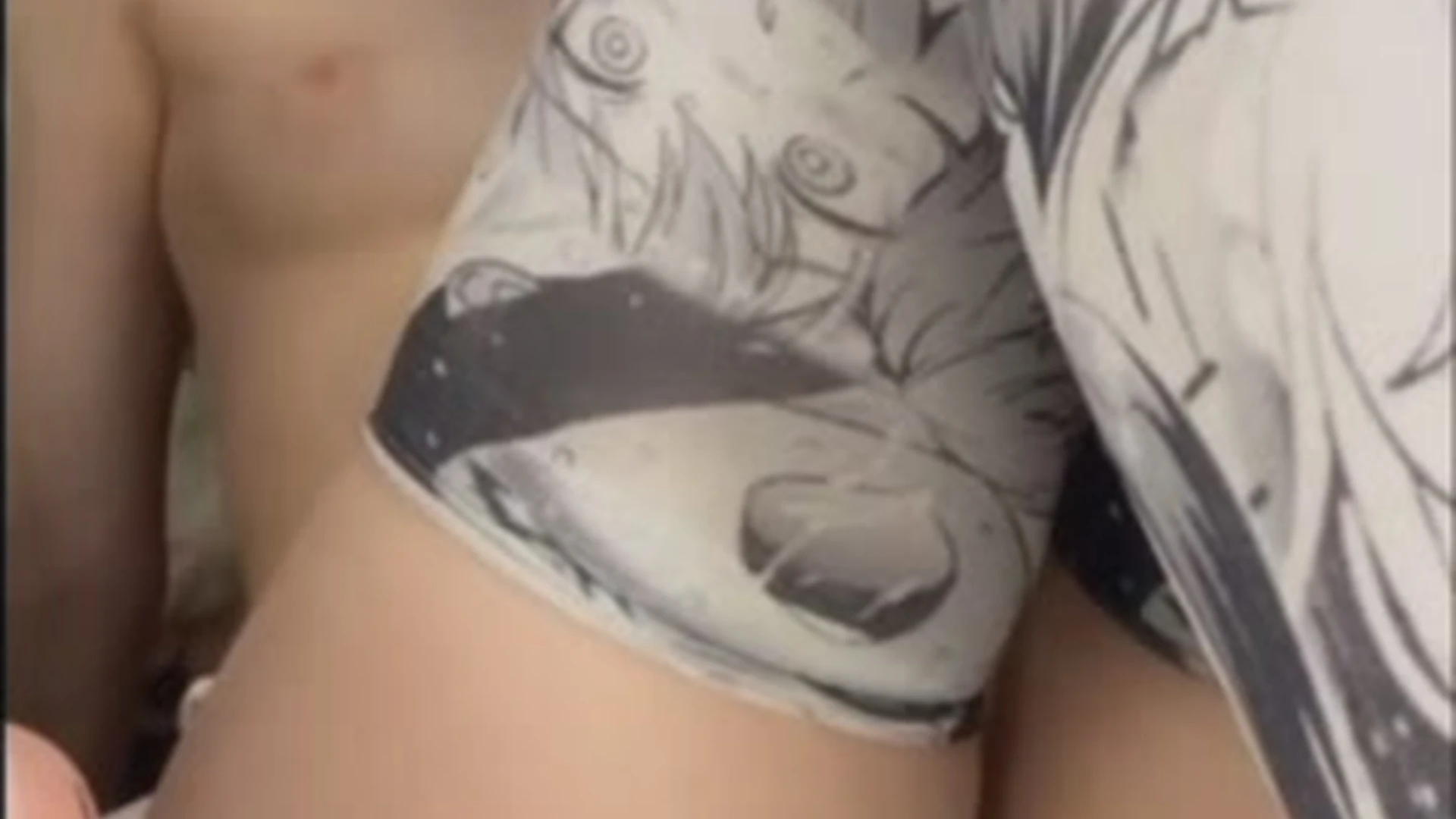 Strawbeariemilkk taking a selfie with her tits exposed in new leaked video